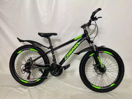 Велосипед подростковый спортивный DSMA 007, 24д черно-зеленый
